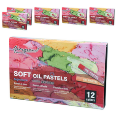 giorgione 柔軟高級型油畫棒, 12色, 6個