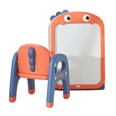 BeneBene Hello Dino 幼兒磁性板 + 專用椅 + 數字遊戲磁鐵 + 板擦, 紅色