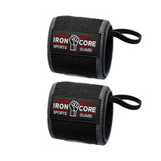Tamsaa Iron Core 健身護腕 2件組, 黑色, 1套