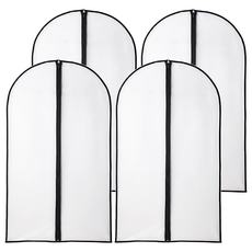 全罩衣物防塵套 EVA材質 防塵防潮防蟲 黑邊透明款, 4件, 4入