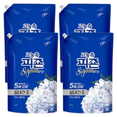 피죤 고농축 시그니처 섬유유연제 아이스플라워 리필, 1.7L, 4개