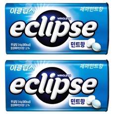 이클립스 페퍼민트향 캔디, 34g, 2개