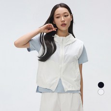 SPAO 抗UV輕薄連帽露臍背心 SPJVF37G01, 10 白色