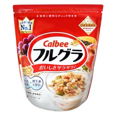 Calbee 卡樂比 Frugra 富果樂 水果麥片，含膳食纖維及維生素 A、B1，日本京都製造, 380g, 1包