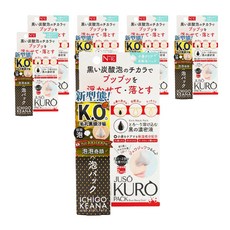 JUSO 美肌對策 2分鐘去黑頭粉刺泡泡奇蹟鼻膜, 毛孔清潔, 去除老廢角質, 1入, 6個