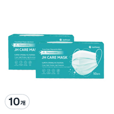 童款平面口罩 S號, 白色, 50片, 10盒