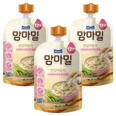 맘마밀 안심 이유식 12개월부터, 아스파라거스와 닭가슴살, 100g, 3개