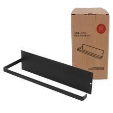 인블룸 부착식 다용도 키친타올 걸이, 블랙, 1개