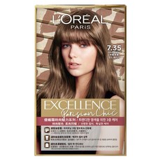 L'OREAL PARiS 巴黎萊雅 台灣公司貨 優媚霜時尚魅力系列 染髮霜, 7.35 冷培茶棕, 1盒