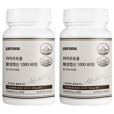 LIFETOCOL 活性葉酸錠 1000, 60顆, 18g, 2罐