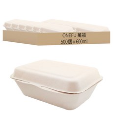 萬福 植纖連體自扣H盒 中 600ml, 500入, 1套