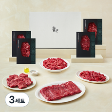 횡성한우 1등급 정육 선물세트 1.6kg 불고기 400g 2p + 국거리 400g + 산적 400g (냉장), 3세트
