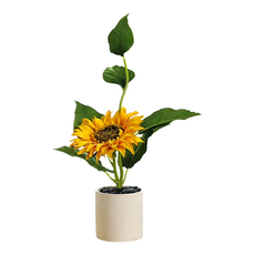 Floral M 盛夏小太陽向日葵仿真綠植, 1個, 黃色