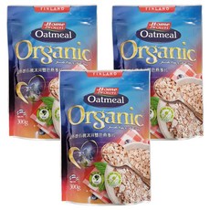 紅布朗 有機冰河雙色燕麥片, 100%全穀, 來自芬蘭, 300g, 3包