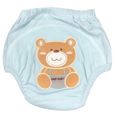 GMP BABY 大熊超吸排棉學習褲 XS704-100, 藍色, 1件
