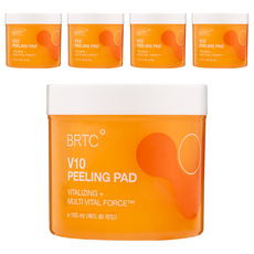 BRTC. V10維他命去角質爽膚棉 165ml, 80片, 5罐