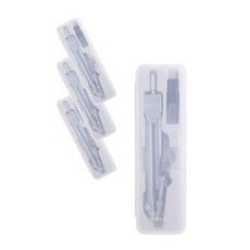 deLi 金屬圓規組 2款 銀色 E8601, 2件