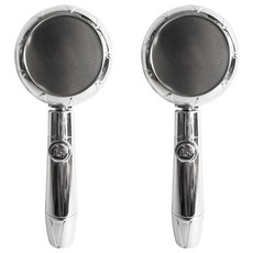 LIVINGiF 旋風式開關蓮蓬頭, 2支, 銀色