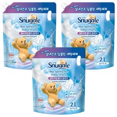 Snuggle 熊寶貝 Blue Sparkle Plus 室內晾乾液體洗衣精 補充包, 2L, 3個