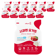 내아이애 동결건조 요거트 큐브 간식, 16g, 12개, 사과 + 요거트 혼합맛
