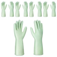 SHIMOYAMA 乳膠清潔手套 小貨, S, 綠色, 5雙