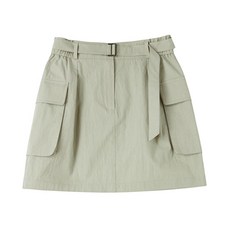 랩LAP 코튼 벨티드 카고 미니 스커트 AR1WS260