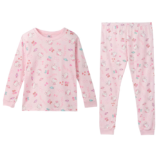 ONEDER 旺達棉品 兒童款 Hello Kitty 凱蒂長袖套裝 100%棉