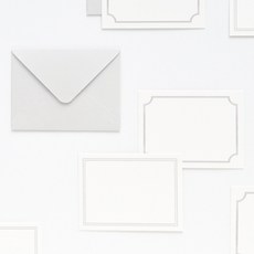 왈가닥스 메세지 카드 40p + 봉투 20p 세트, 블랭크 그레이, 1세트