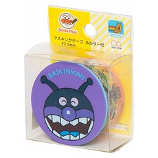 sun-star 紙膠帶 附磁鐵收納架 細菌人, 1組