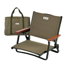 GEOFREE 舒適平地露營椅, 1個, 卡其色