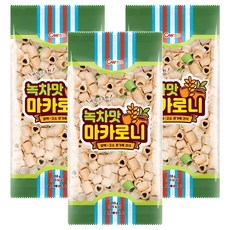 청우식품 녹차맛 마카로니, 155g, 3개