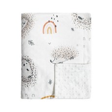 Kori Deer 可莉鹿 嬰幼兒安撫魔豆毯 柔軟親膚 多功能用途, 1入, 彩紅刺蝟