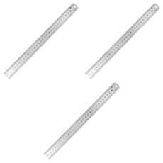 영바영 스테인레스 스틸 반영구 양면 직자 30cm, 실버, 3개