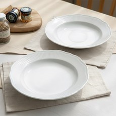 체스키포슬란 깊은 접시 24cm, 프라하화이트, 2개