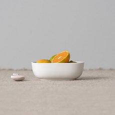 BOWLBOWL 韓國製 復古系列 橢圓迷你碗, 牛奶白, 1個