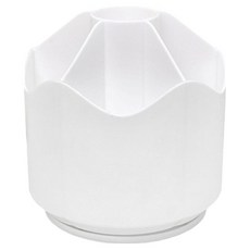 AHOYE 360度旋轉筆筒/文具收納盒/桌面收納/筆筒收納/刷具收納, 1個, 白色