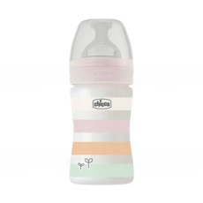 Chicco 舒適哺乳 矽膠PP小奶瓶, 粉色, 150ml, 1個