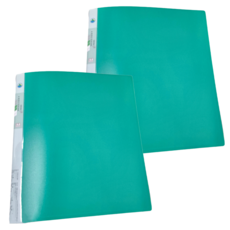 雙德 PP主色板4孔夾, 綠色, 2本