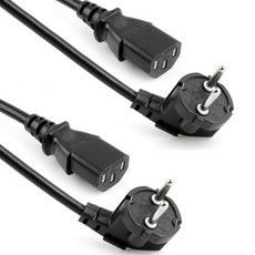 애니포트 국산 AC코드 220V 10A 0.75SQ 파워케이블, 2개, 1.5m