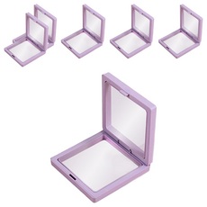 Timo 防氧化PE膜懸浮 6個 紫色 透明飾品收納盒