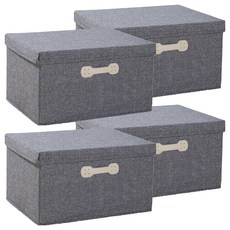 올하이 대형 접이식 보관 박스, 02회색, 60L, 4개