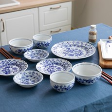 체스키포슬란 2인 식기 홈세트 10p, 쯔비벨무스터, 1세트, 공기 2p + 대접 2p + 과일볼 2p + 디저트접시 2p + 평접접시 + 생선 사각접시