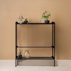 아임랙 녹방지 화분선반 슬림랙 ㄷ자 보강대 + 휨방지 보강대 2p 세트 1000 x 400 x 1200 mm, 무드블랙, 2단