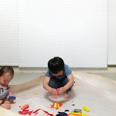 兒童遊戲墊+收納袋, 米色