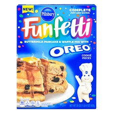 Pillsbury OREO餅乾碎片 鬆餅粉 Funfetti, 567g, 1盒