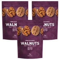 [쿠팡수입] 캘리포니아 호두, 1kg, 3개