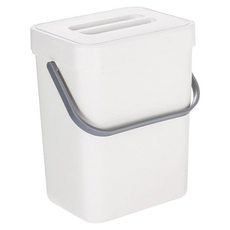 FaSoLa 多功能免打孔壁掛垃圾桶 PP材質, 白色