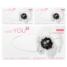 with YOU PLUS 丁腈手套 100入, 白色, 小(S), 3個