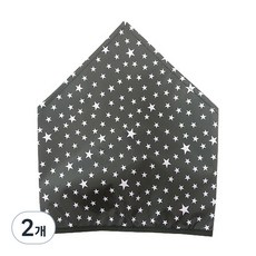 Plie 孩童白色星星印花頭巾 2入