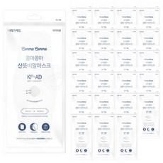 꼼마꼼마 산뜻 비말 마스크 대형 KF-AD, 5개입, 24개, 흰색